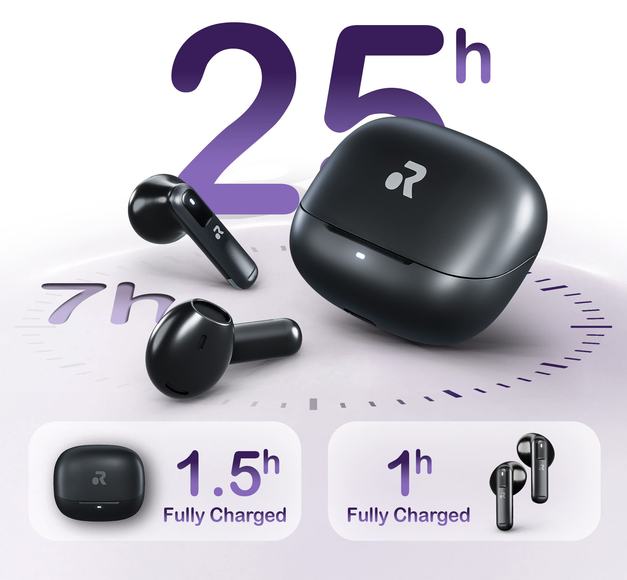 ORRO EcoBuds (2nd Generation) — True Wireless Earphones, Black