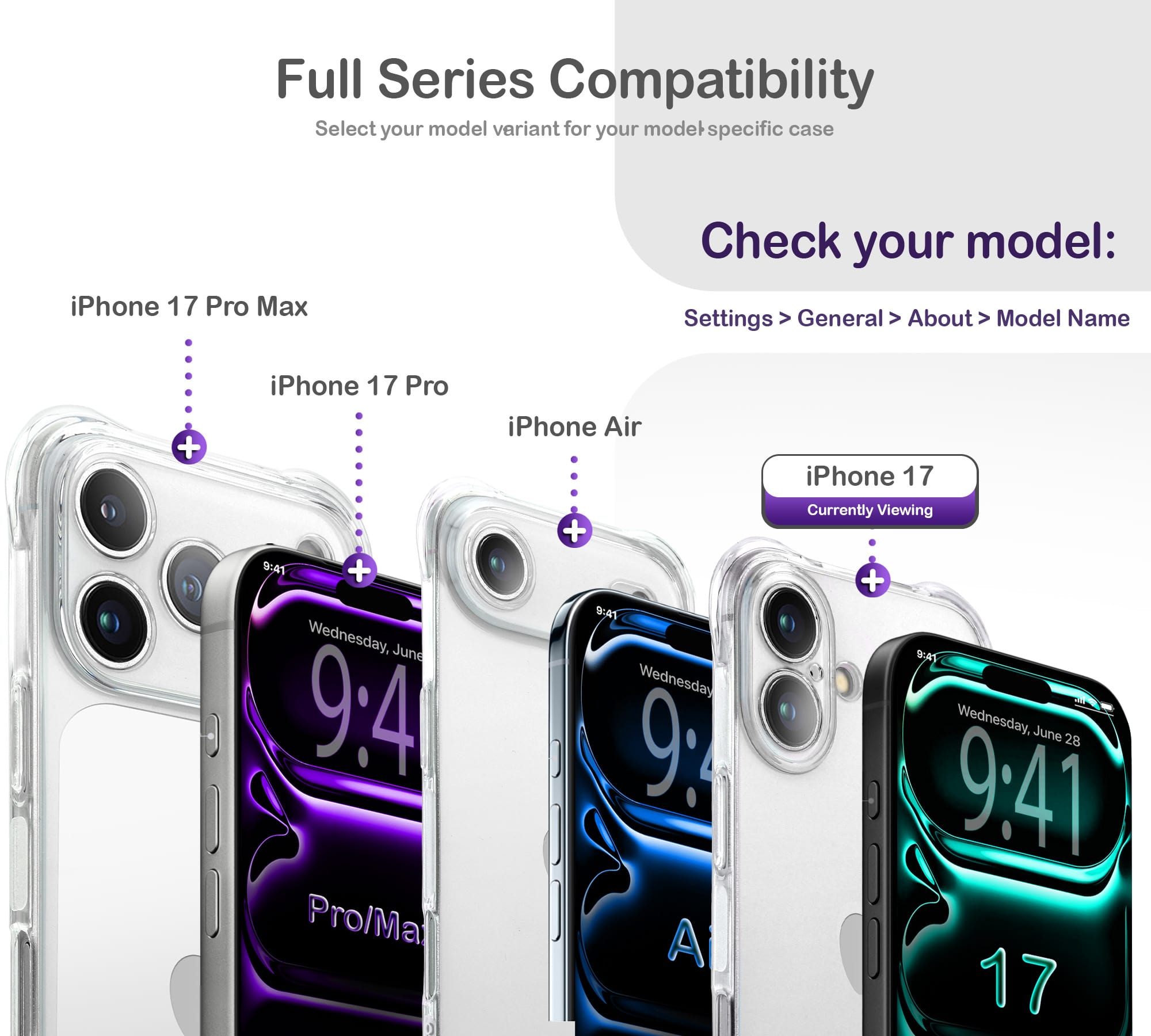 ORRO iPhone 17 Series Case - Clear