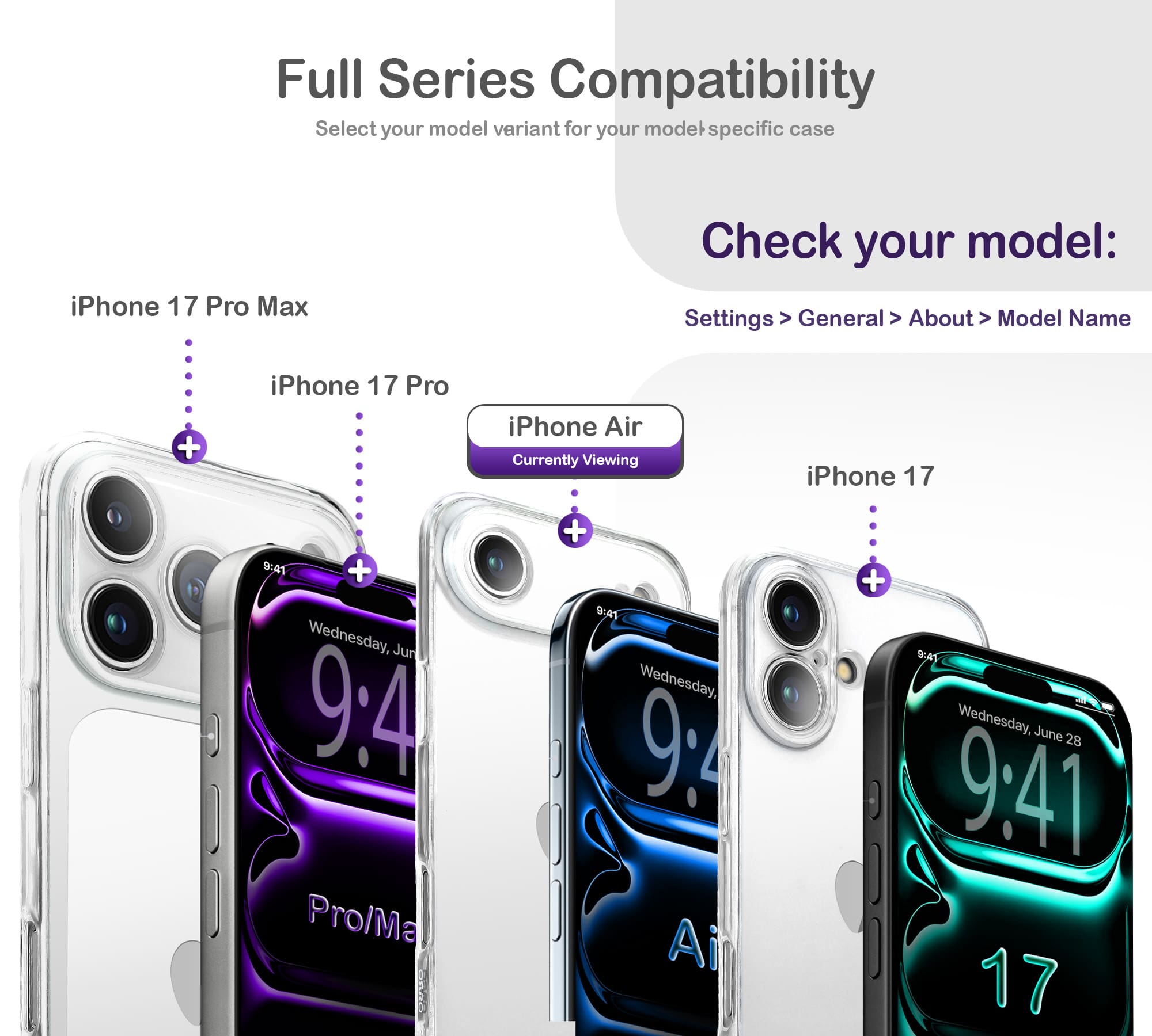 ORRO iPhone 17 Series Case - Clear