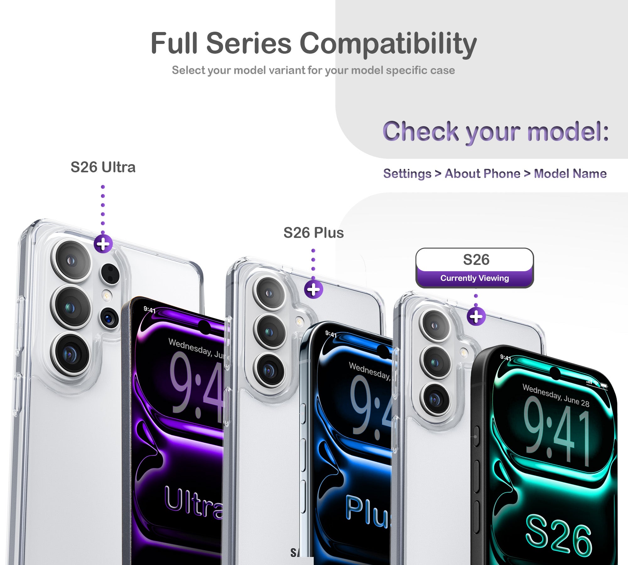 ORRO Samsung S26 Series Case - Clear
