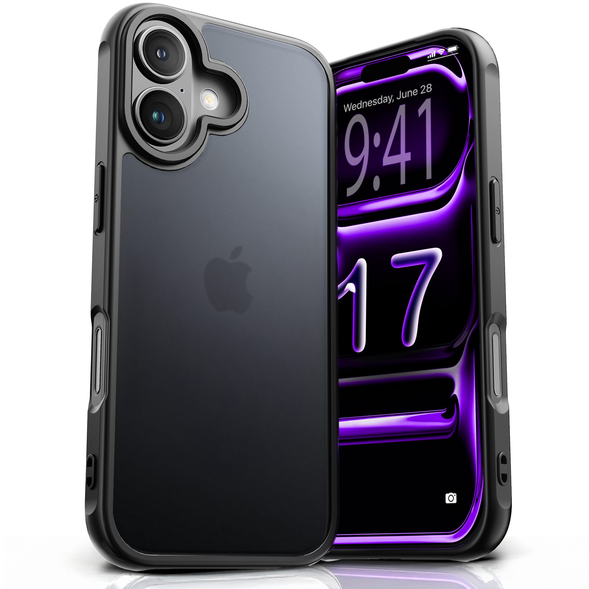ORRO iPhone 17 Series Case - Black Edge Clear Back