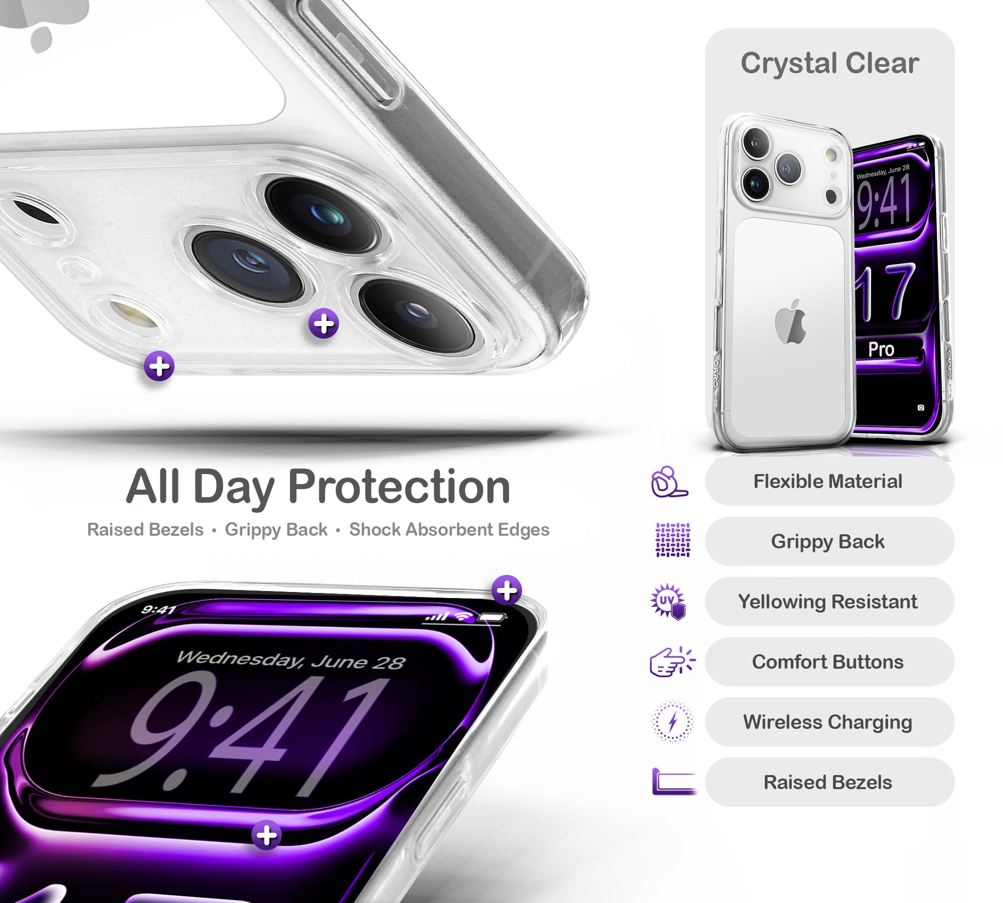 ORRO iPhone 17 Series Case - Clear
