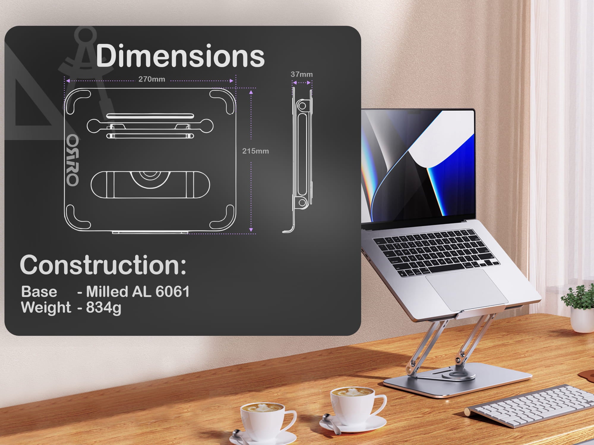 ORRO Laptop Pro Plus Series - Fully Adjustable Stand