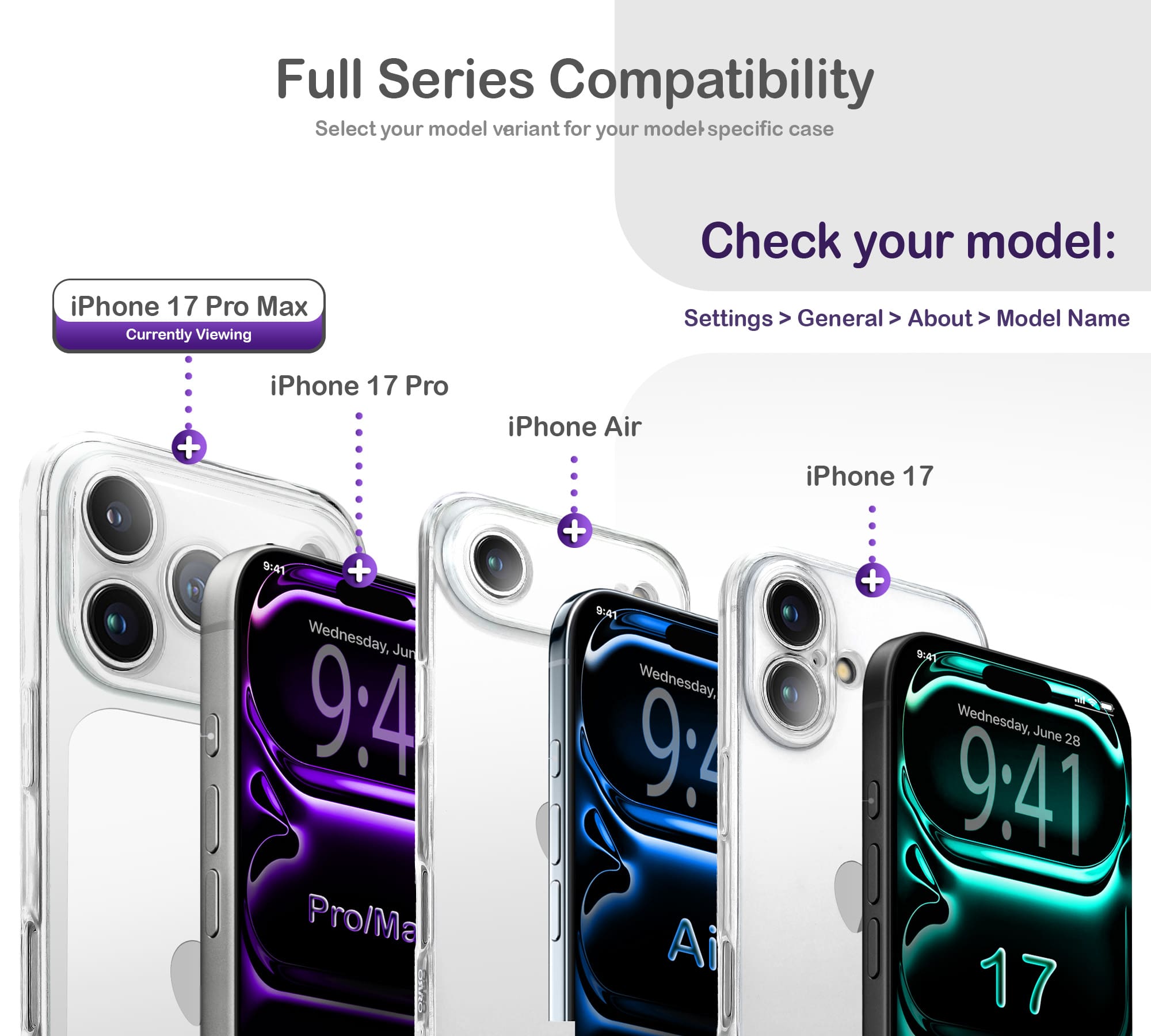 ORRO iPhone 17 Series Case - Clear