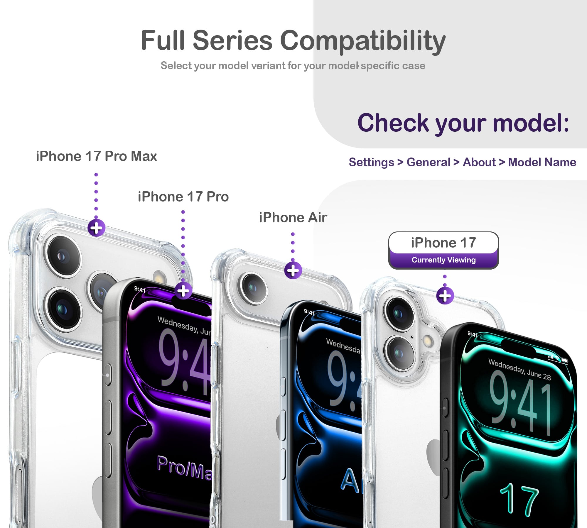 ORRO iPhone 17 Series Case - Clear