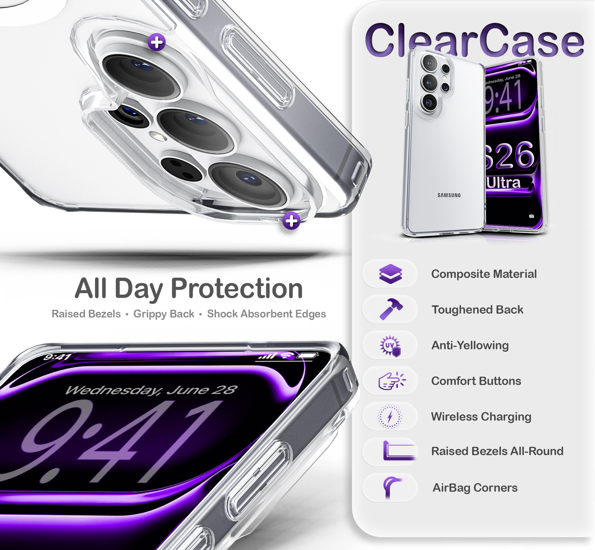 ORRO Samsung S26 Series Case - Clear