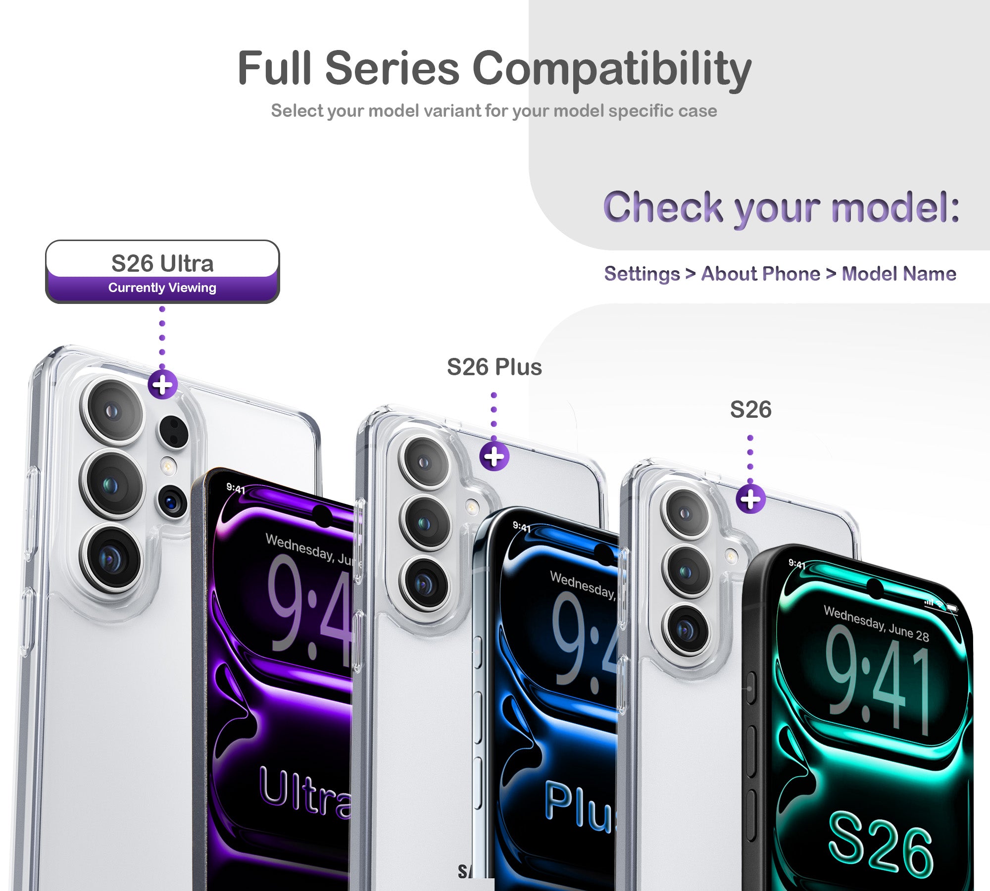 ORRO Samsung S26 Series Case - Clear