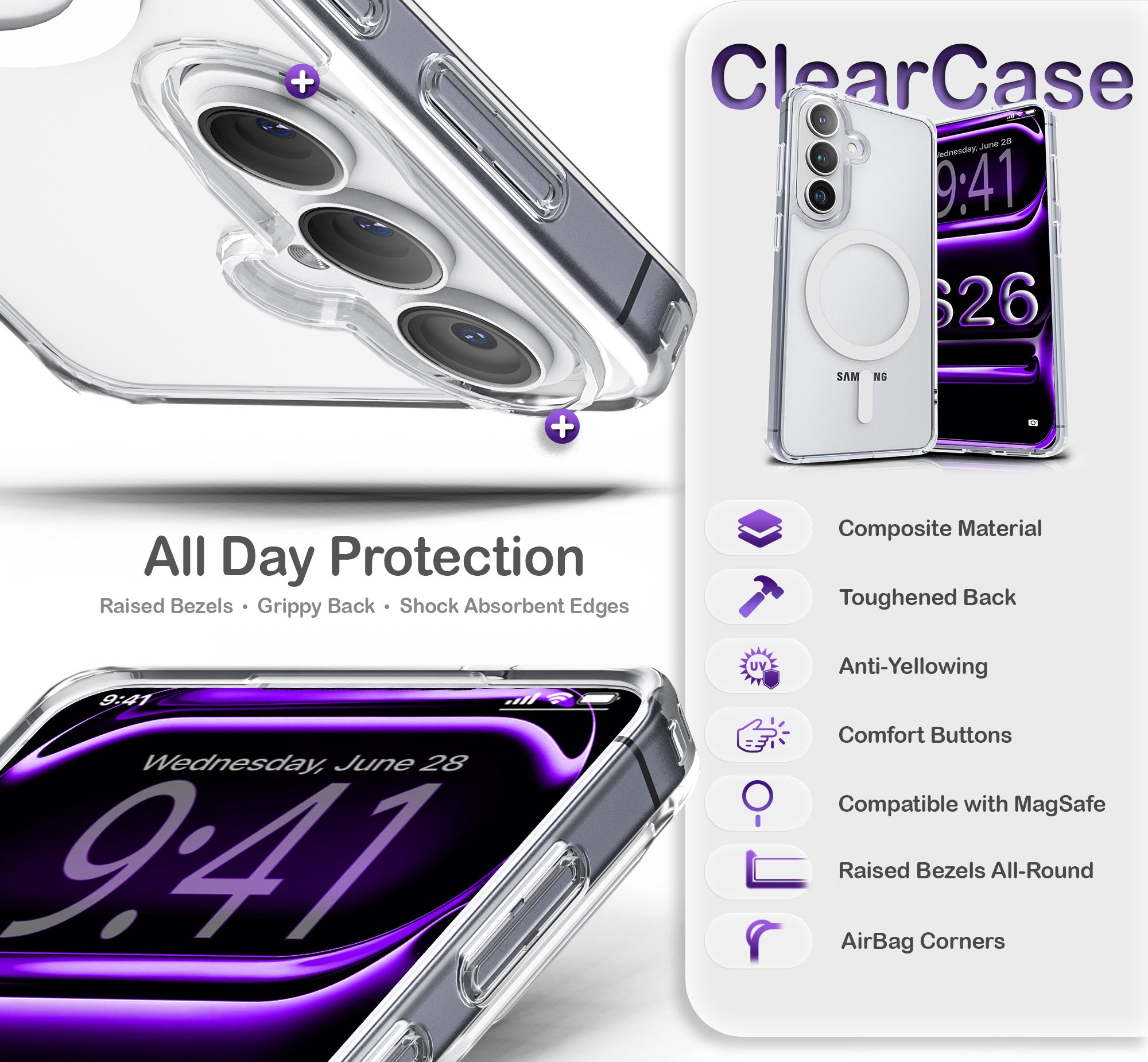 ORRO Samsung S26 Series Case - Clear MagSafe