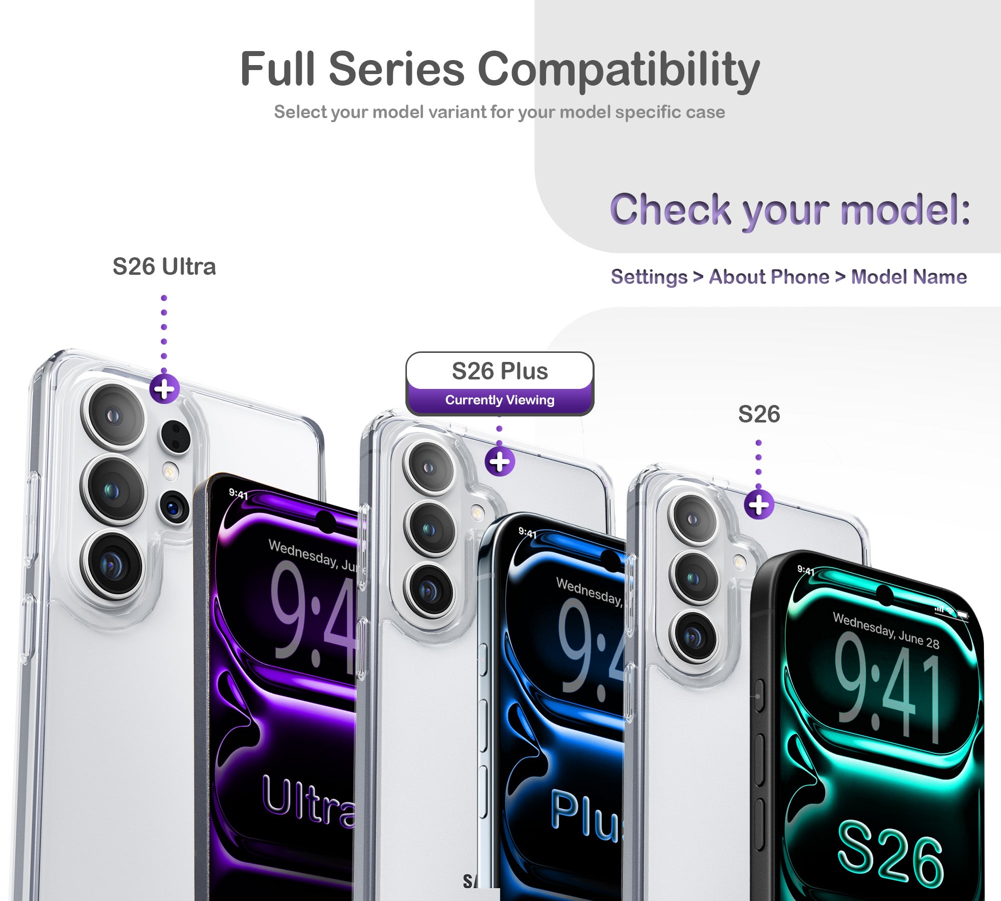 ORRO Samsung S26 Series Case - Clear