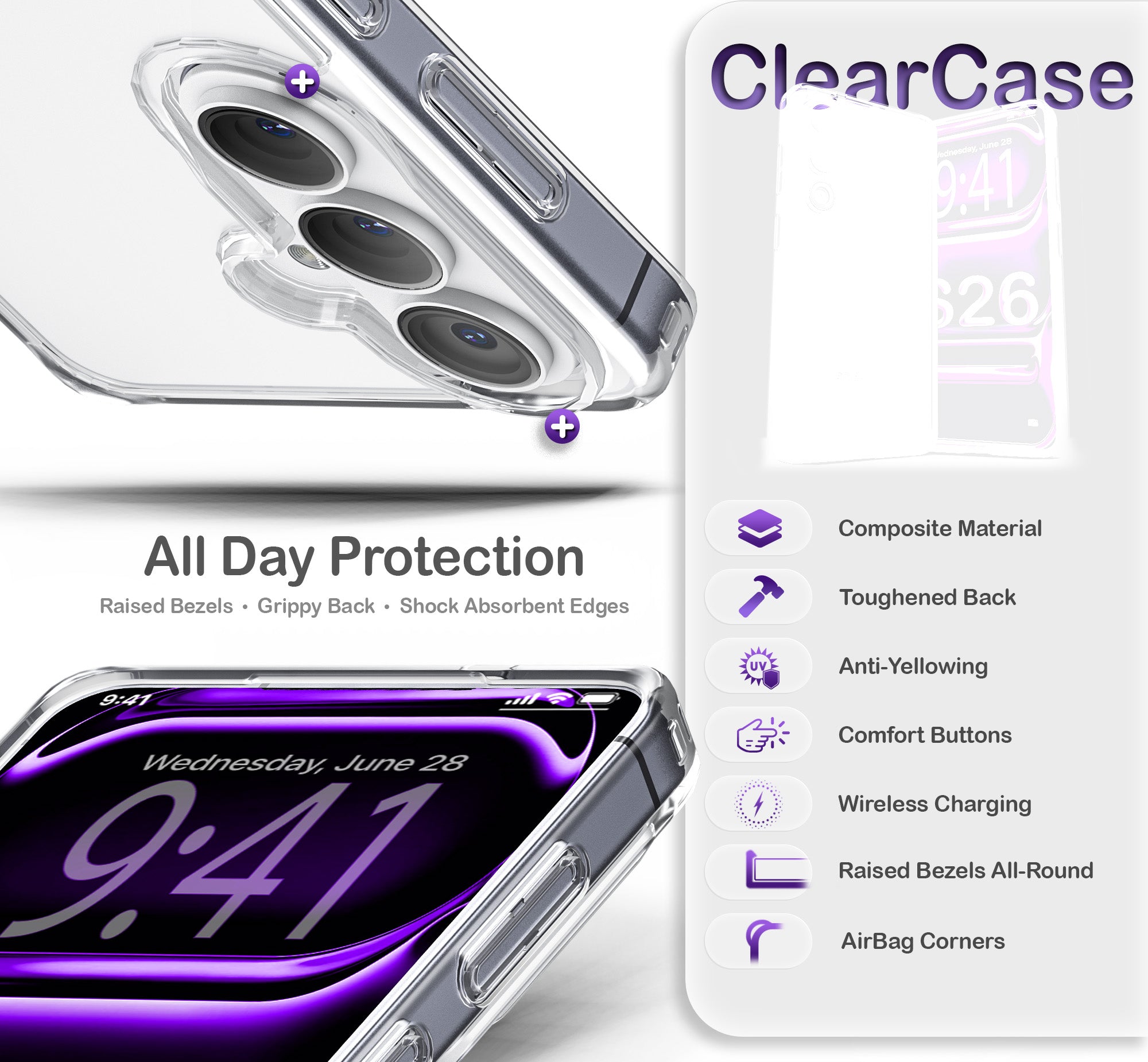 ORRO Samsung S26 Series Case - Clear