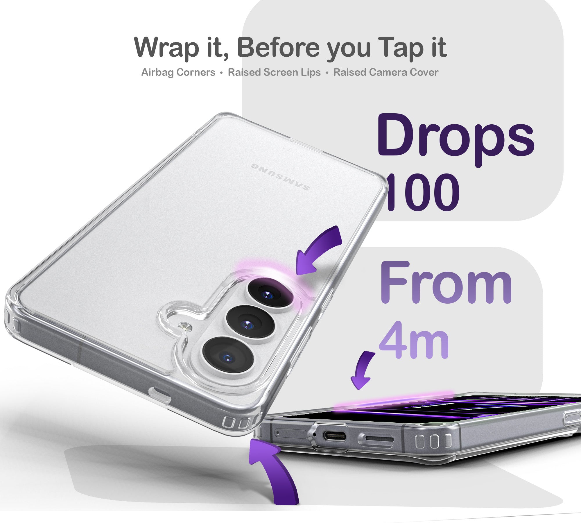ORRO Samsung S26 Series Case - Clear